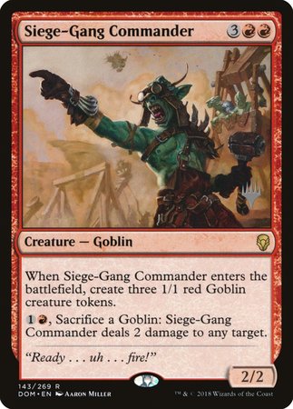 Siege-Gang Commander [Dominaria Promos] | The Time Vault CA