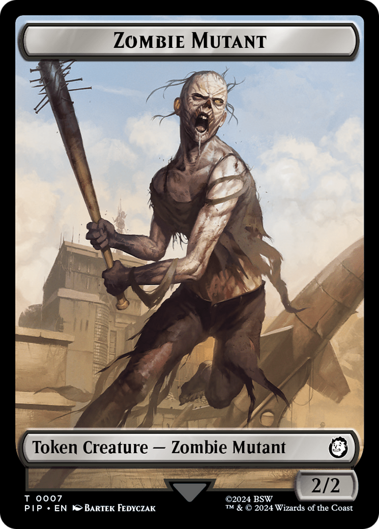 Treasure (0019) // Zombie Mutant Double-Sided Token [Fallout Tokens] | The Time Vault CA