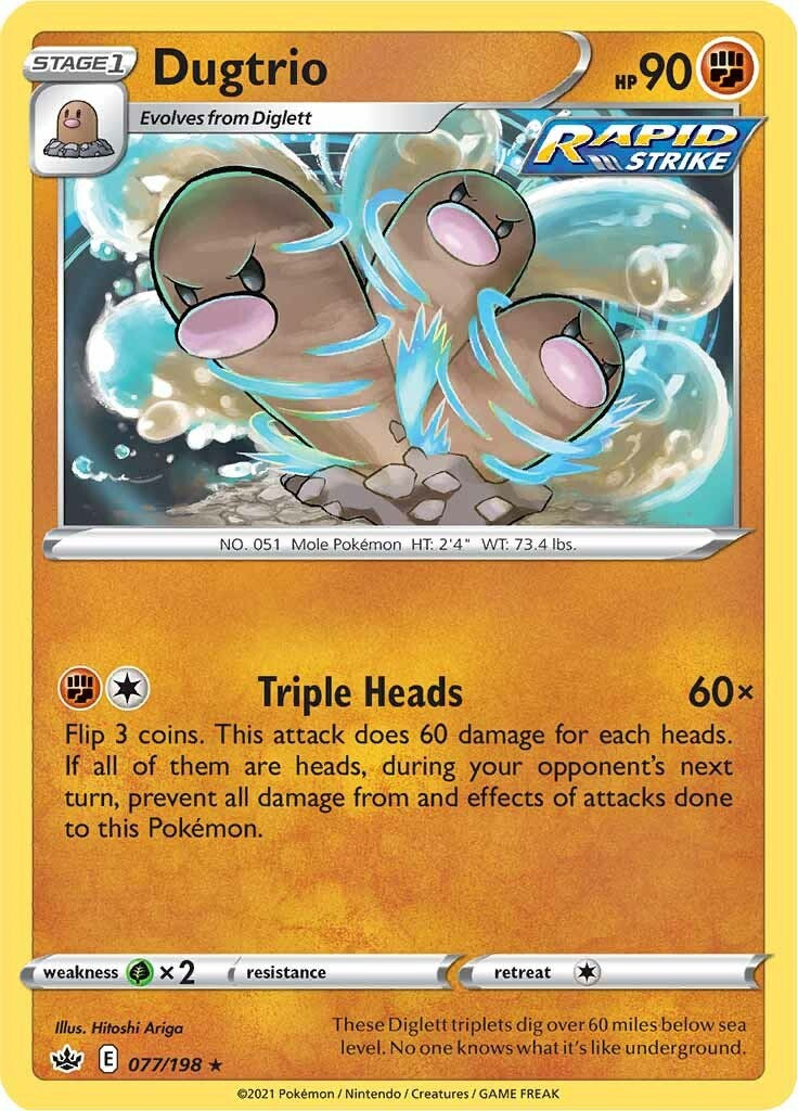 Dugtrio (077/198) [Sword & Shield: Chilling Reign] | The Time Vault CA