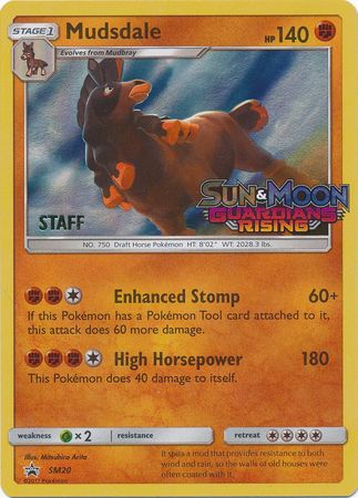 Mudsdale (SM20) (Staff Prerelease Promo) [Sun & Moon: Black Star Promos] | The Time Vault CA