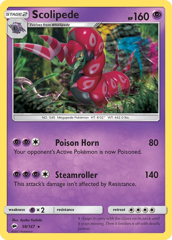 Scolipede (58/147) [Sun & Moon: Burning Shadows] | The Time Vault CA