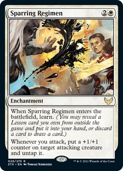 Sparring Regimen (Promo Pack) [Strixhaven: School of Mages Promos] | The Time Vault CA