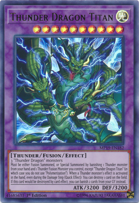 Thunder Dragon Titan [MP19-EN182] Ultra Rare | The Time Vault CA