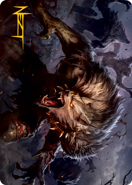 Village Reavers Art Card (Gold-Stamped Signature) [Innistrad: Midnight Hunt Art Series] | The Time Vault CA