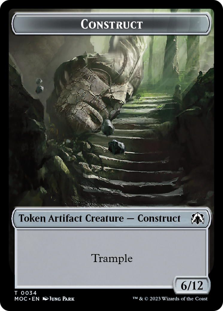 Phyrexian Golem // Construct Double-Sided Token [March of the Machine Commander Tokens] | The Time Vault CA