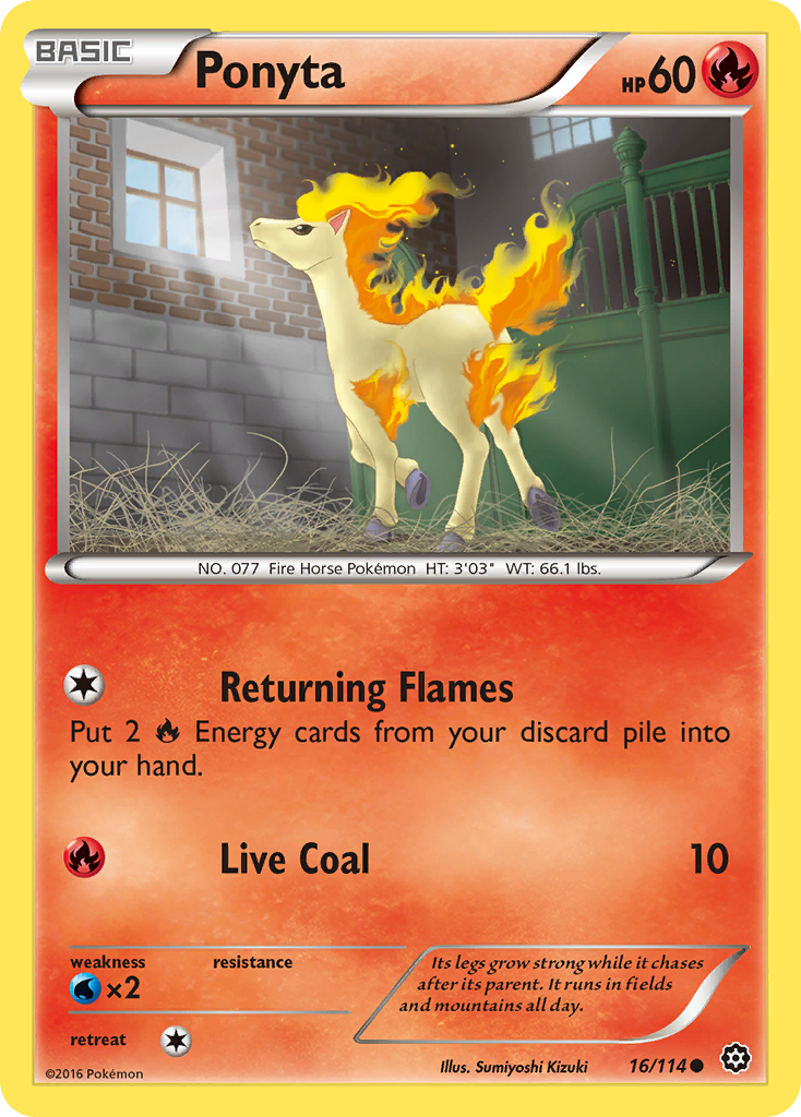 Ponyta (16/114) [XY: Steam Siege] | The Time Vault CA