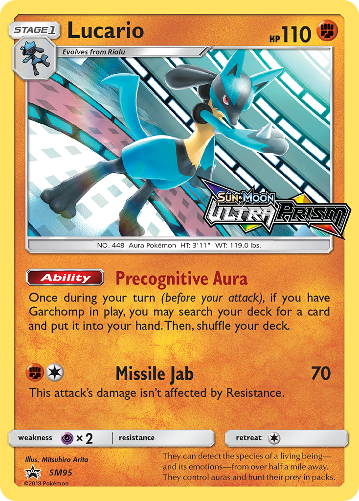 Lucario (SM95) (Prerelease Promo) [Sun & Moon: Black Star Promos] | The Time Vault CA