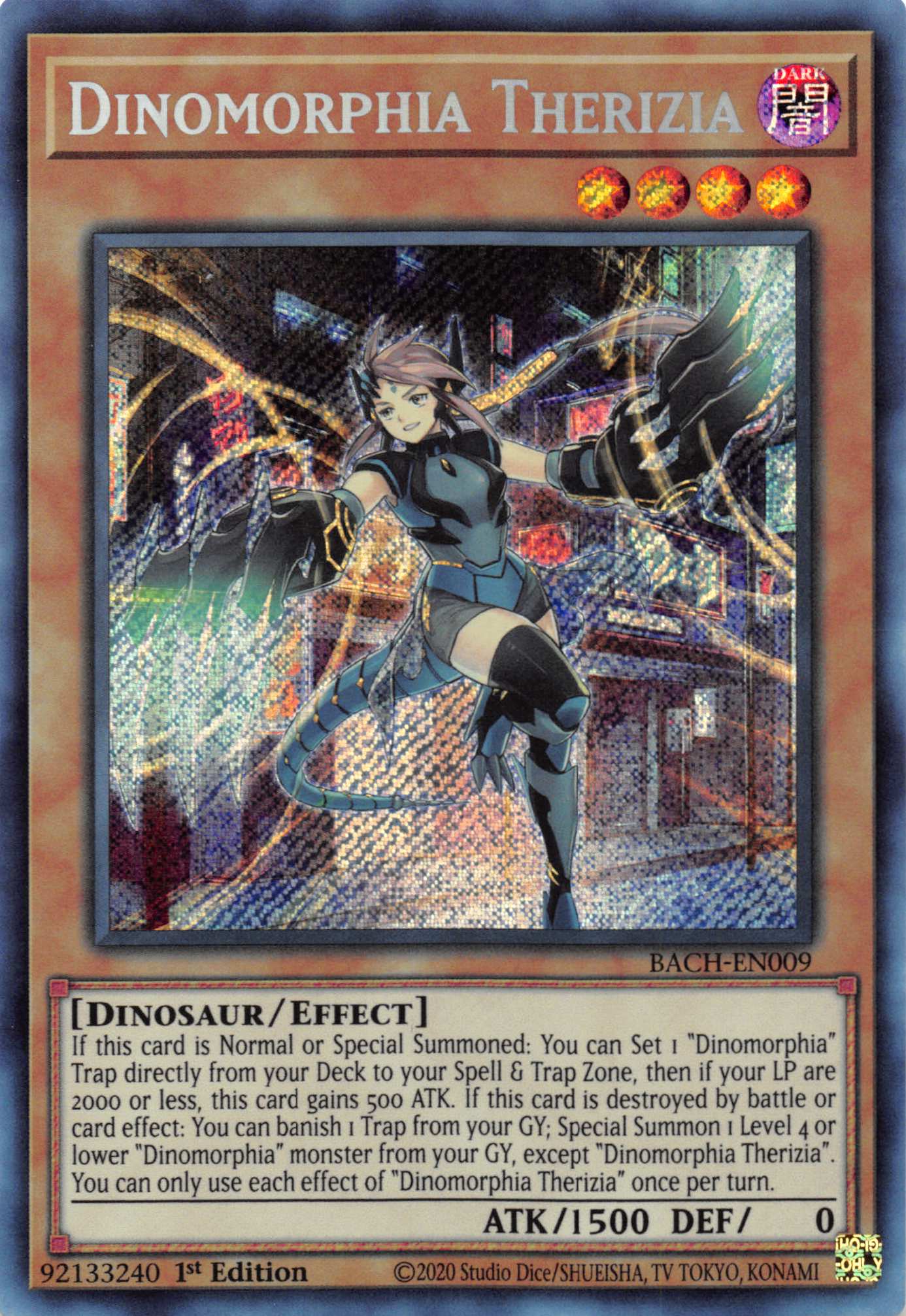 Dinomorphia Therizia [BACH-EN009] Secret Rare | The Time Vault CA