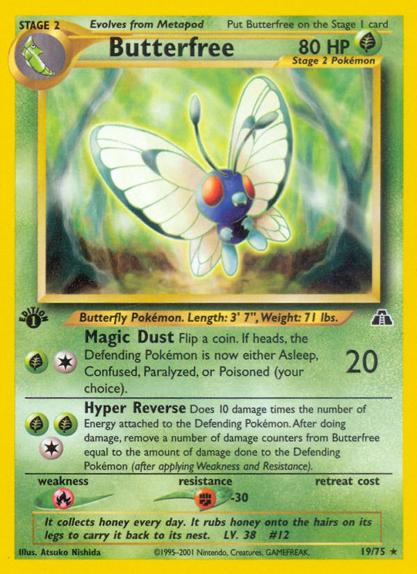 Butterfree (19/75) [Neo Discovery 1st Edition] | The Time Vault CA