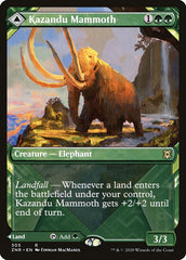 Kazandu Mammoth // Kazandu Valley (Showcase) [Zendikar Rising] | The Time Vault CA