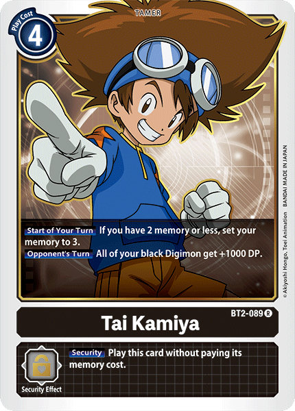 Tai Kamiya [BT2-089] [Release Special Booster Ver.1.0] | The Time Vault CA