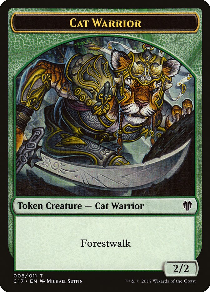 Cat Warrior Token [Commander 2017 Tokens] | The Time Vault CA