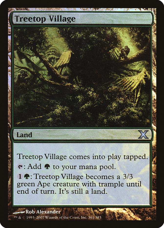 Treetop Village (Premium Foil) [Tenth Edition] | The Time Vault CA