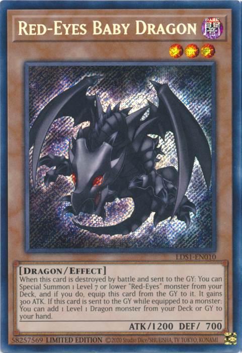 Red-Eyes Baby Dragon [LDS1-EN010] Secret Rare | The Time Vault CA