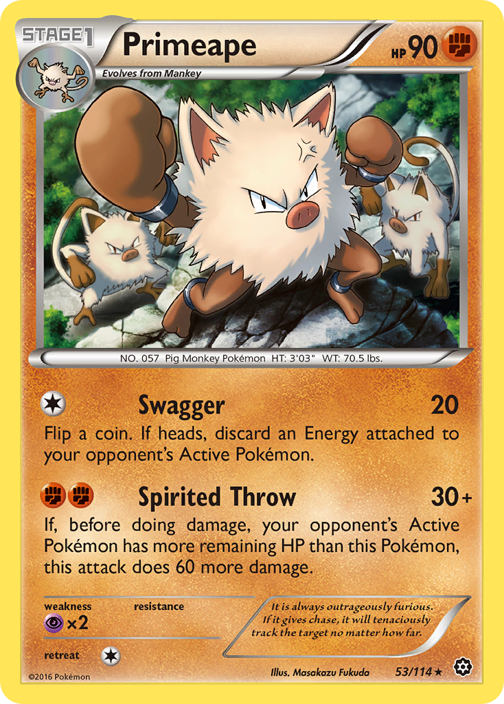 Primeape (53/114) [XY: Steam Siege] | The Time Vault CA