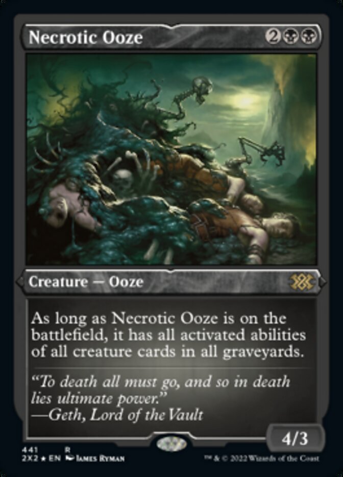 Necrotic Ooze (Foil Etched) [Double Masters 2022] | The Time Vault CA