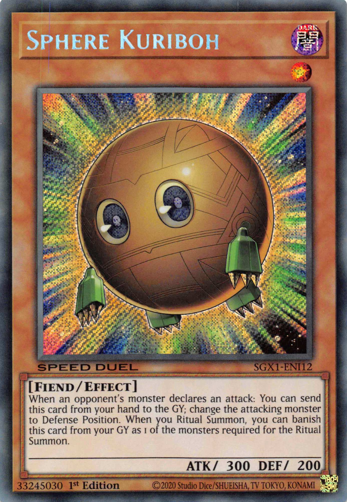 Sphere Kuriboh [SGX1-ENI12] Secret Rare | The Time Vault CA