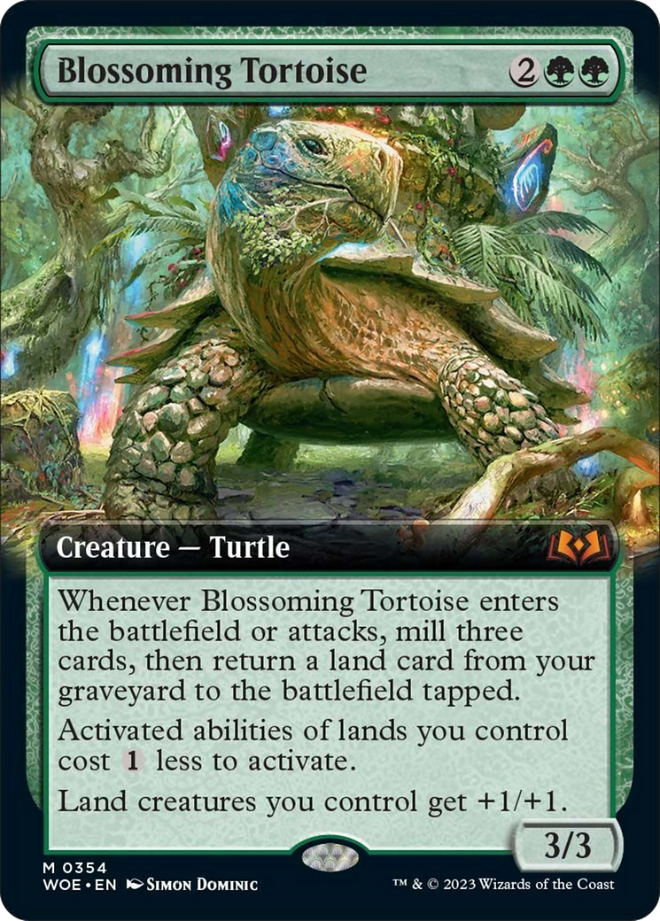 Blossoming Tortoise (Extended Art) [Wilds of Eldraine] | The Time Vault CA