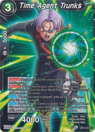 Time Agent Trunks (Starter Deck - Saiyan Wonder) [SD14-04] | The Time Vault CA