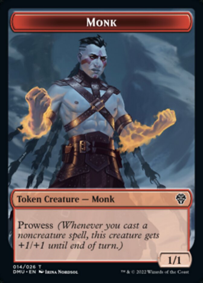 Monk Token [Dominaria United Tokens] | The Time Vault CA