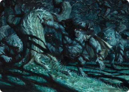 Unnatural Moonrise Art Card [Innistrad: Midnight Hunt Art Series] | The Time Vault CA