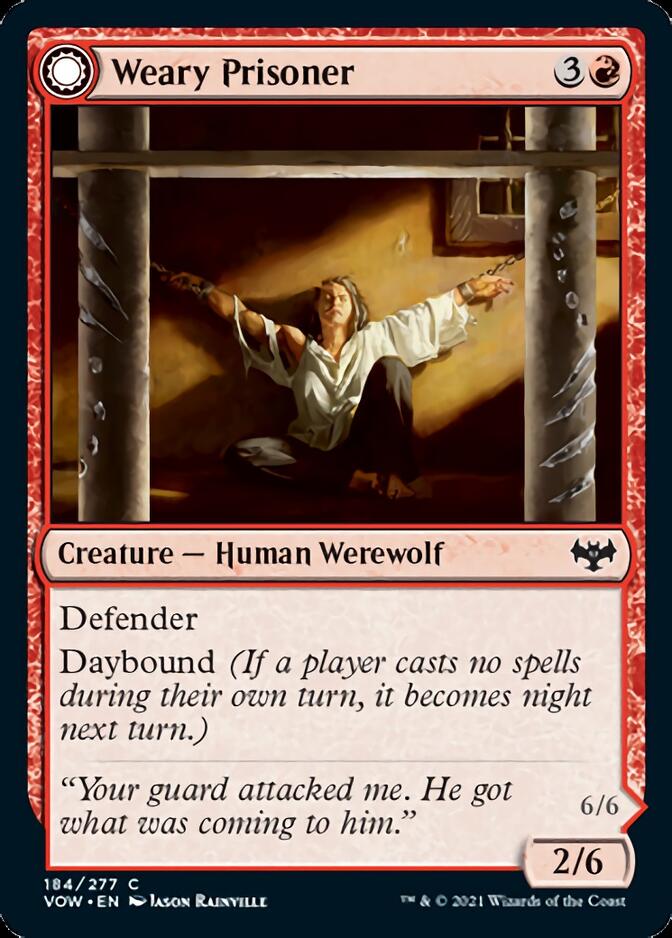 Weary Prisoner // Wrathful Jailbreaker [Innistrad: Crimson Vow] | The Time Vault CA