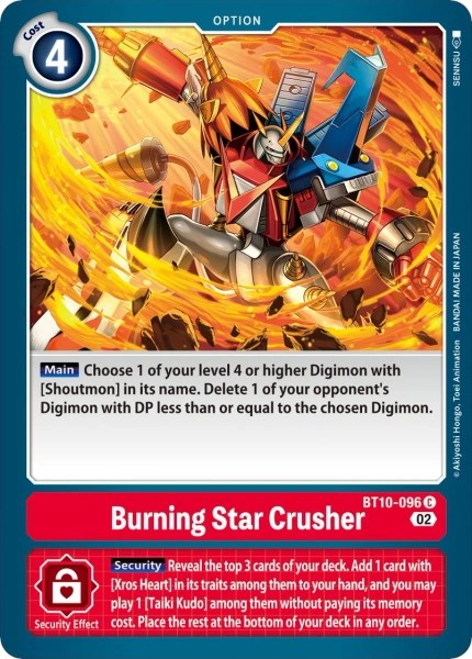 Burning Star Crusher [BT10-096] [Revision Pack Cards] | The Time Vault CA