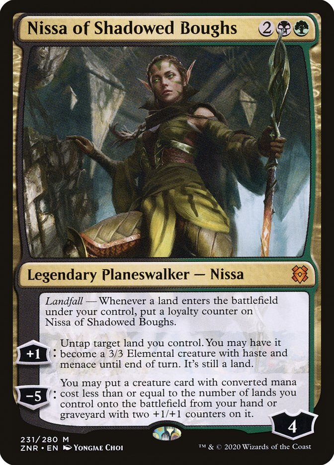 Nissa of Shadowed Boughs [Zendikar Rising] | The Time Vault CA