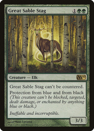 Great Sable Stag [Magic 2010] | The Time Vault CA