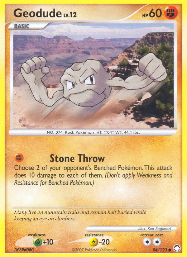 Geodude (84/123) [Diamond & Pearl: Mysterious Treasures] | The Time Vault CA