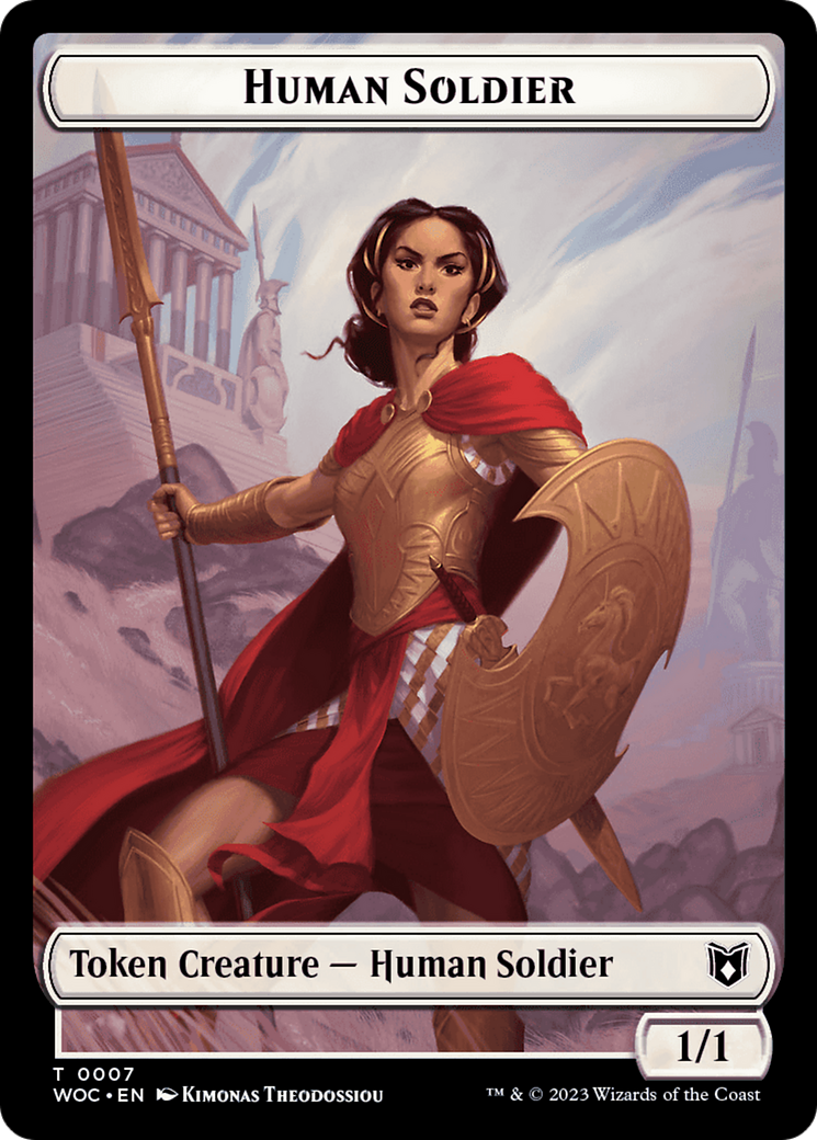 Pirate // Human Soldier Double-Sided Token [Wilds of Eldraine Commander Tokens] | The Time Vault CA