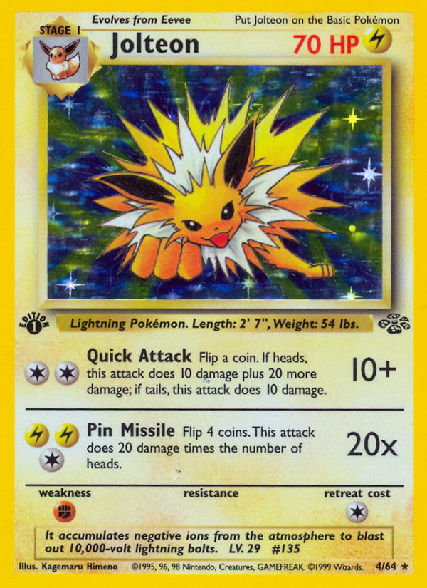 Jolteon (4/64) [Jungle 1st Edition] | The Time Vault CA