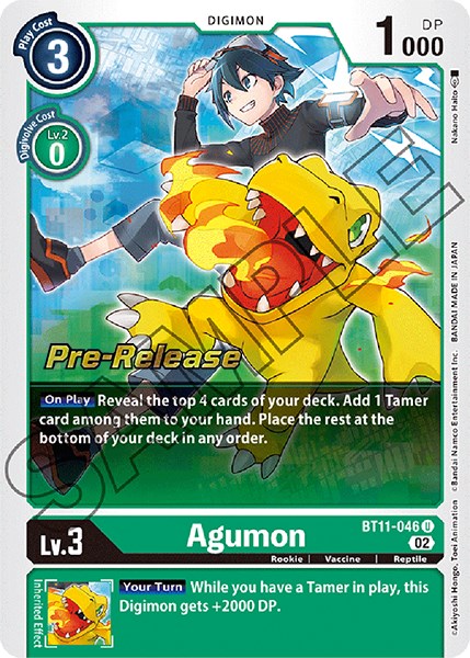 Agumon [BT11-046] [Dimensional Phase Pre-Release Promos] | The Time Vault CA