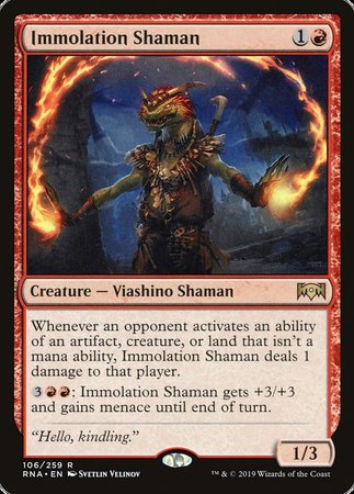 Immolation Shaman [Ravnica Allegiance] | The Time Vault CA