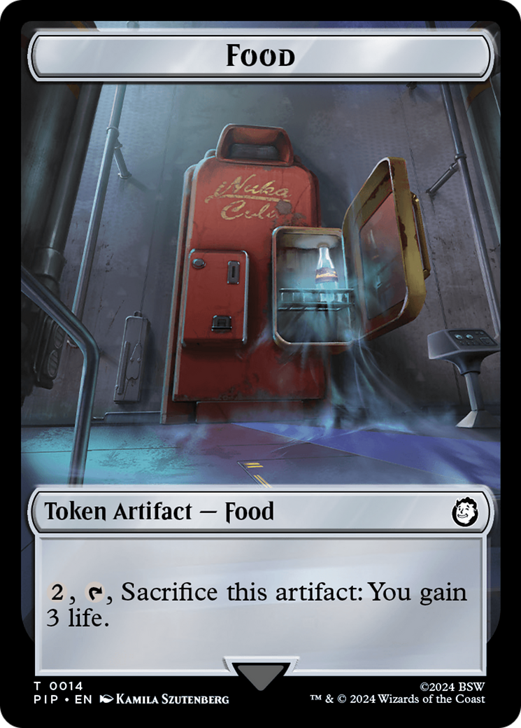 Human Knight // Food (0014) Double-Sided Token [Fallout Tokens] | The Time Vault CA
