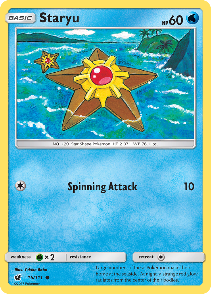 Staryu (15/111) [Sun & Moon: Crimson Invasion] | The Time Vault CA