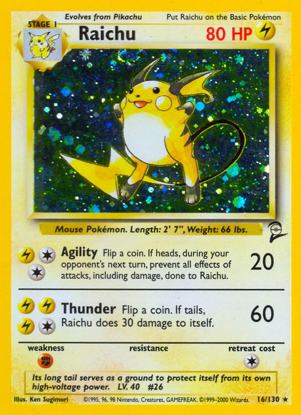 Raichu (16/130) [Base Set 2] | The Time Vault CA