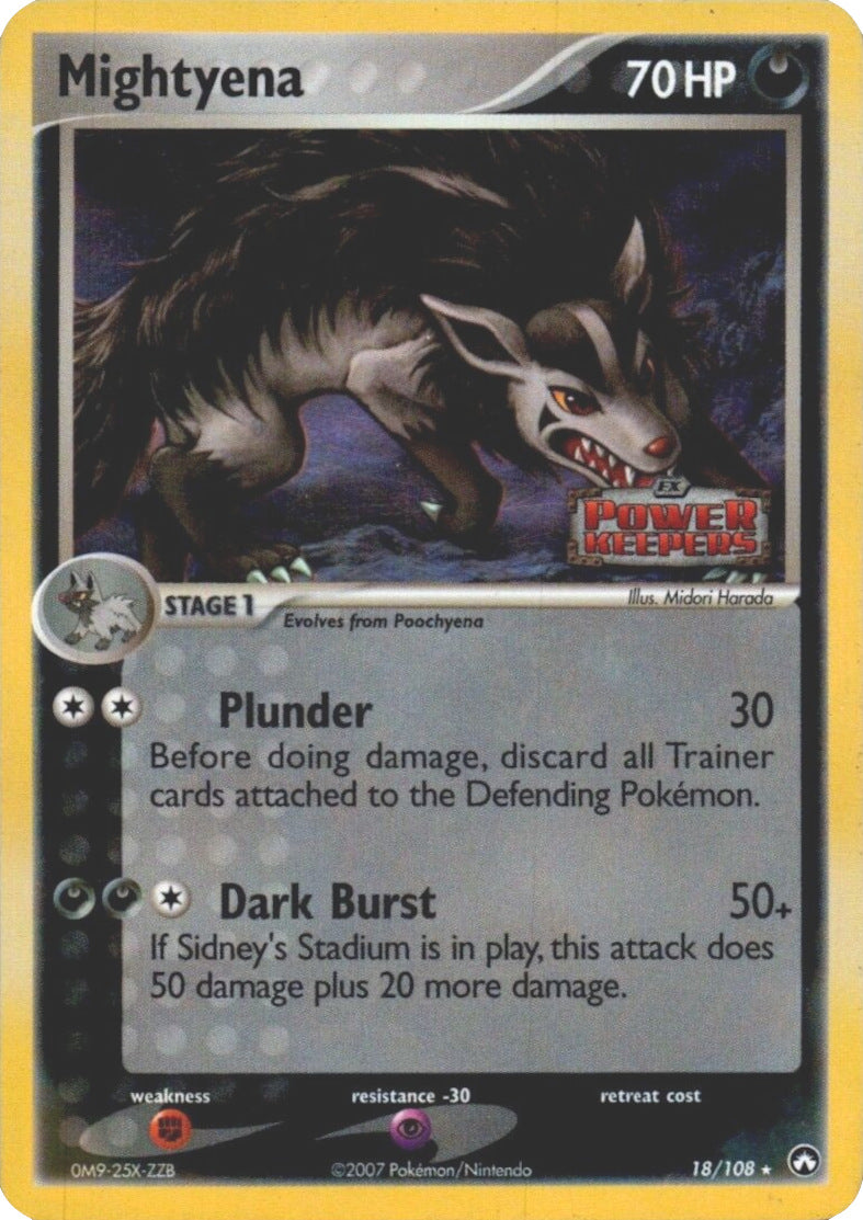 Mightyena (18/108) (Stamped) [EX: Power Keepers] | The Time Vault CA