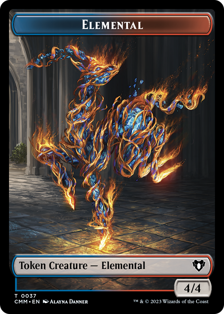 Spirit (0010) // Elemental (0037) Double-Sided Token [Commander Masters Tokens] | The Time Vault CA