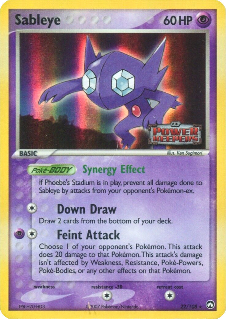 Sableye (22/108) (Stamped) [EX: Power Keepers] | The Time Vault CA