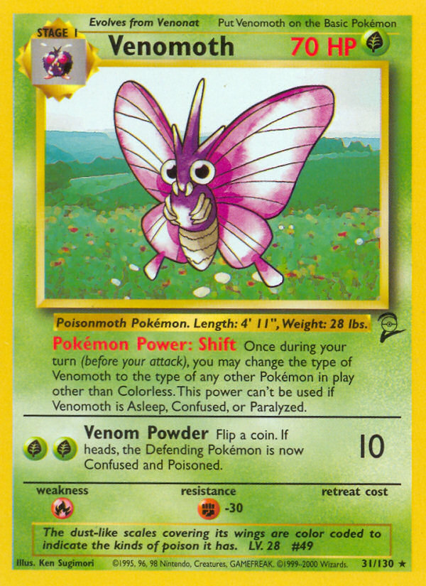 Venomoth (31/130) [Base Set 2] | The Time Vault CA