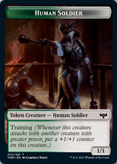 Zombie (008) // Human Soldier Double-sided Token [Innistrad: Crimson Vow Tokens] | The Time Vault CA