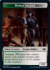 Human (001) // Human Soldier Double-sided Token [Innistrad: Crimson Vow Tokens] | The Time Vault CA
