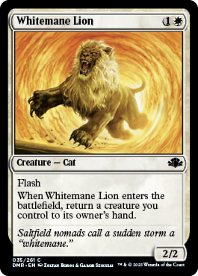 Whitemane Lion [Dominaria Remastered] | The Time Vault CA