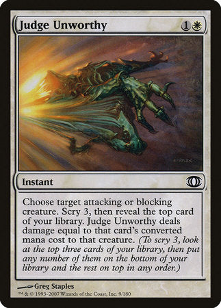 Judge Unworthy [Future Sight] | The Time Vault CA
