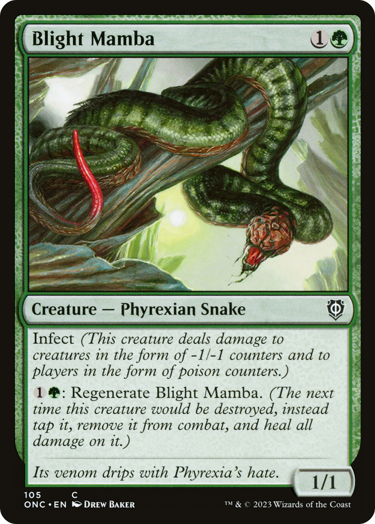 Blight Mamba [Phyrexia: All Will Be One Commander] | The Time Vault CA