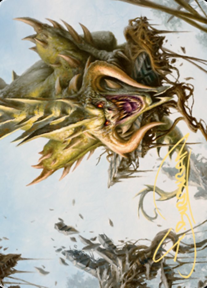 Canopy Baloth Art Card (Gold-Stamped Signature) [Zendikar Rising Art Series] | The Time Vault CA