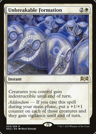 Unbreakable Formation [Ravnica Allegiance] | The Time Vault CA