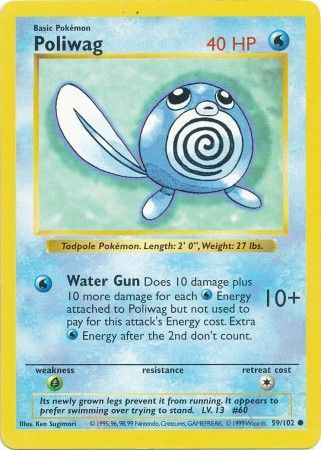 Poliwag (59/102) [Base Set Shadowless Unlimited] | The Time Vault CA