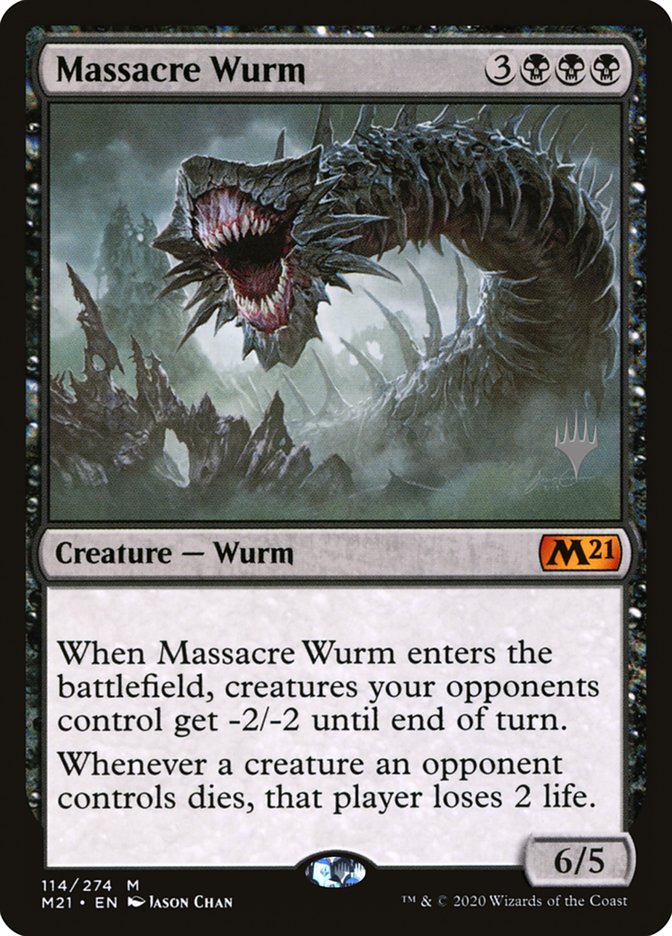 Massacre Wurm (Promo Pack) [Core Set 2021 Promos] | The Time Vault CA